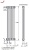 Вертикальный радиатор Zehnder 2180 / 08 V002 TL / прозрачный лак нижнее подключение с термовентилем